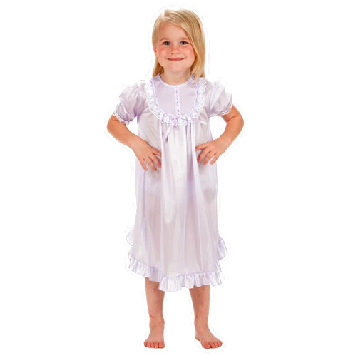 Laura Dare Little Girls Short Sleeve Traditional Nightgown, (2T-6X)