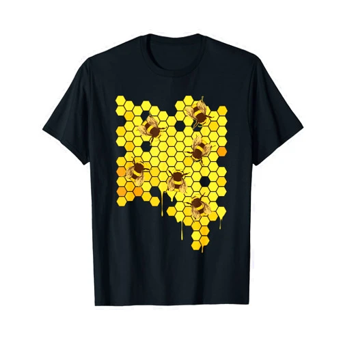 Bee Honey Costume Honey Bee Hive Honeycomb Beekeeping Beekeeper Gift T-Shirt