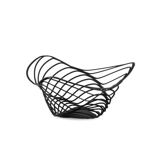 Alessi ACO04/12 B Trinity Citrus basket in steel coloured with epoxy resin, black.