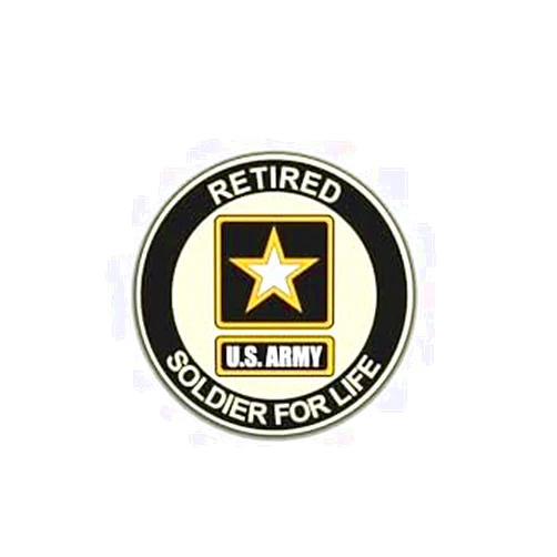 Edward & Co Stickers US Retired Soldier for Life Decal Army Military for Car Truck Window Laptop Bumper US Flag 5.0 x 5.0 in