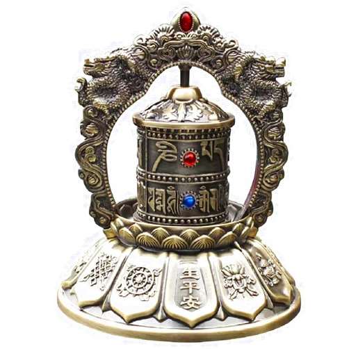 Generic Solar-Powered Car Spinning Prayer Wheel - Silent Tibetan Buddhist Prayer Wheel Featuring Om Mani Padme Hum for Meditation and Yoga