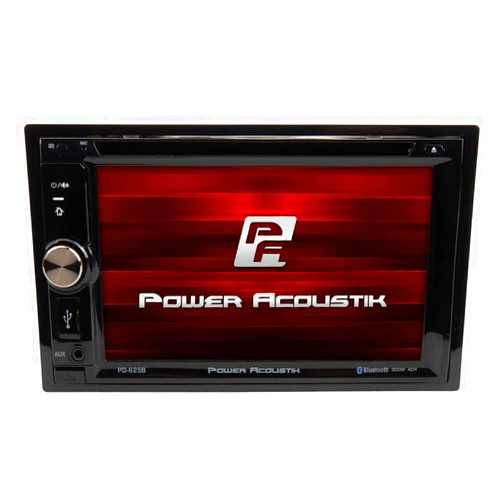 Power Acoustik PD-625B, 6.2 Inch Double Din Car Stereo, Detachable Face DVD 2-Din Multimedia Receiver Radio with Bluethooth and Back Up Camera Ready