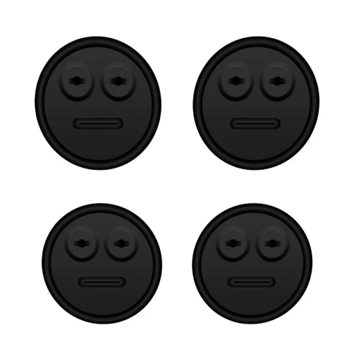 YAOAWE 4-Pack Temp Probe Grommet for BBQ Grills, Replacement for Weber 85037 Smokey Mountain Accessories, and Other Smoker Grills DIY Thermometer Probe Port (Black)