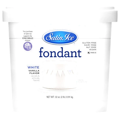 Satin Ice White Fondant, Vanilla, 2 Pounds