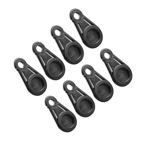 FOYTOKI 1set Disc Buckle Bungee Pop Tarp Anchors Tarp Discs Tarps Stake Kit Canopy Hooks Tarp Clips Burly Camping Pegs Grommet Carabiner Cord Corner Tent Awning Trap Clamps Plastic 8pcs