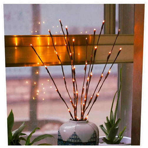 Slaige Mo&Ka 2 Pack Branch Lights - Led Branches Battery Powered Decorative Lights Tall Vase Filler Willow Twig Lighted Branch for Home Decoration Warm White - 29 Inches 20 LED Lights (Branches Light)