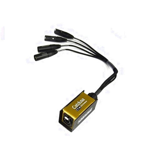 Whirlwind CT-M Cat5e Ethercon to 4 XLRM Snake Cable, 1.5 Feet
