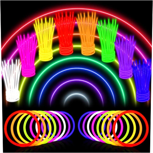 Genuvi Glow Sticks Bulk Party Favors 100 Pack 8