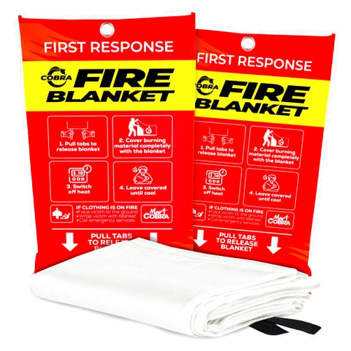 Mart Cobra Emergency Fire Blanket for Home and Kitchen - 2 Pack - Fire Blankets Emergency for Home 40” x 40” - Fire Suppression Blanket - Home Safety