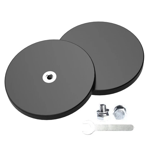 Magnetpro 2 Pieces Strong Rubber Coated Mounting Magnets Anti-Scratch & Anti Corrosion, Over 120 LB Adhesive Power, with 1/4