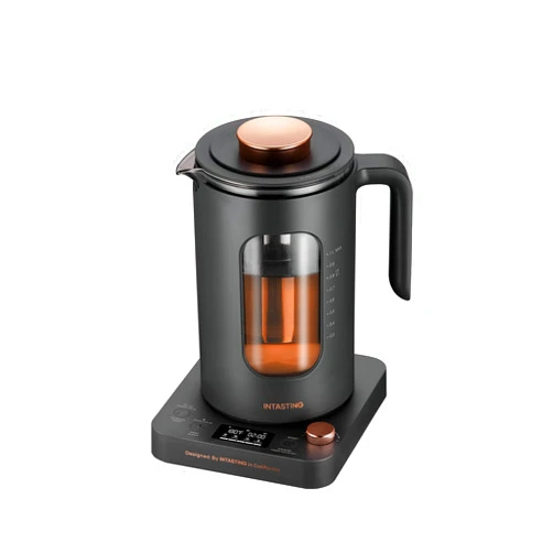 Intasting Electric Kettle, INTASTING Wide Opening Glass Kettle with Tea Infuser, 9 Smart Presets, Auto Memory, Mute, 1200W Fast Heating, BPA-Free, Easy to Clean, for Tea Bag, Dark Grey
