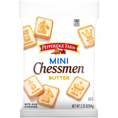 Pepperidge Farm Chessmen Minis Butter Cookies, 2.25 oz Snack Pack (Pack of 36)