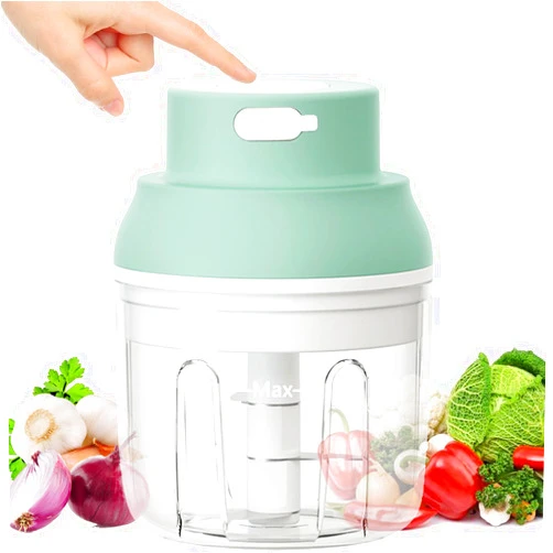 Ayigu Electric Garlic Chopper, 250ML Mini Cordless Food Chopper, Rechargeable Vegetable Chopper Blender, Portable Mini Food Processor for Onion, Ginger, Chili, Vegetables, Minced Meat, Baby Food BPA-Free