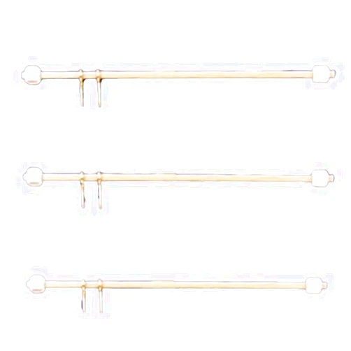 Melody Jane Dolls Houses Dollhouse 3 Wooden Curtain Rods Rails 10cm 4