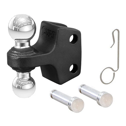 CURT 45933 Dual Ball Attachment for Weight Distribution Shank, 2 and 2-5/16-Inch, Up to 15,000 lbs