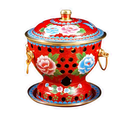 GLESOS Single Person Small Copper Pot Old Beijing Small Fat Cow Hot Pot Chinese Traditional Cloisonne Hot Pot Commercial Alcohol Shares Red Copper Hot Pot (Color : Red, Size : One Size)