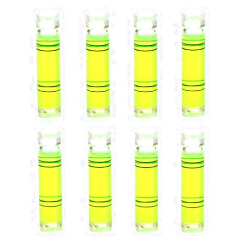 YMGBHNKJLS 8 Pieces Mini Cylindrical Level Small Horizontal Bubble Levels 9.5x40mm Bubble Spirit Level Measuring Layout Tools