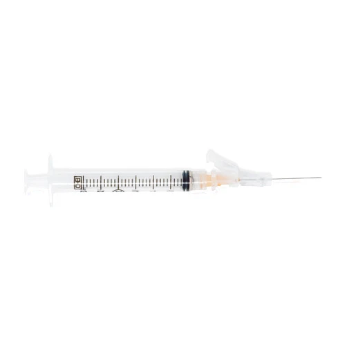 BD SafetyGlide Needle with 3 mL Syringe, 25G x 1