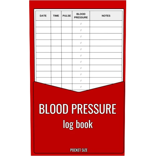 Thomas Bloggs blood pressure log book pocket size: small diary for recording and monitoring date / time / blood pressure / pulse / at home, notes, size 5”x 8”