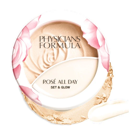 Physicians Formula Rosé All Day Set & Glow Highlighting Powder Luminous Light, Dermatologist Approved