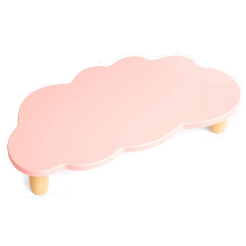 AFOOYO Monitor Stand Riser,Cloud Shape Sturdy Wood Computer Monitor Stand, Monitor Stand Riser, Multi-Purpose Desktop Organizer Riser for Computer,Laptop,Printer,TV,Pink