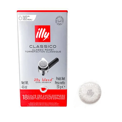 illy E.S.E. Coffee Capsules - Classico Medium Roast, Chocolate & Caramel Notes - 18 Count