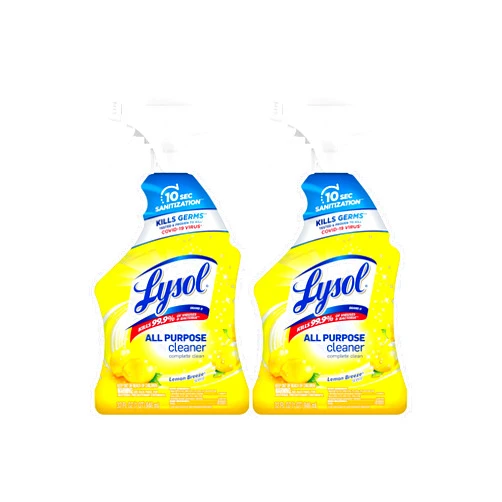 Lysol All-Purpose Cleaner, Sanitizing and Disinfecting Spray, To Clean and Deodorize, Lemon Breeze Scent, 32oz, Pack of 2