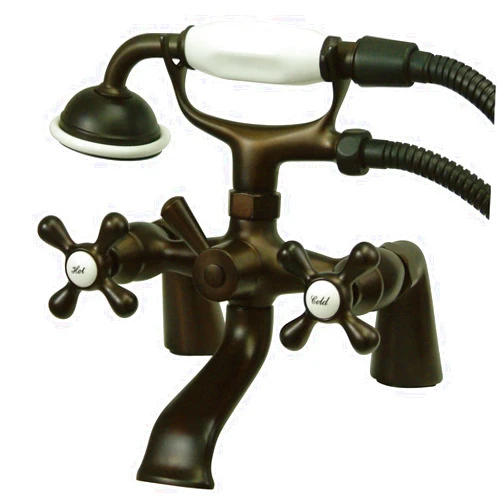 Kingston Brass KS267ORB Kingston Clawfoot Tub Faucet, 6-Inch Center, Oil Rubbed Bronze