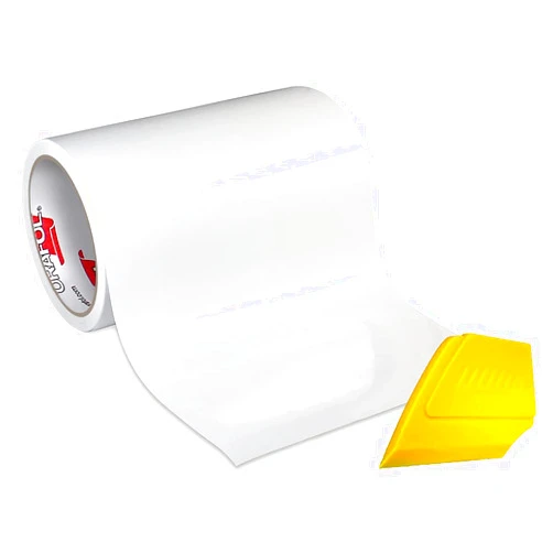 Oracal 751 Premium Long-Term Indoor & Outdoor Craft Vinyl 12in x 20ft Roll for Cutters and Plotters Including Hard Yellow Detailer Squeegee (Gloss White)