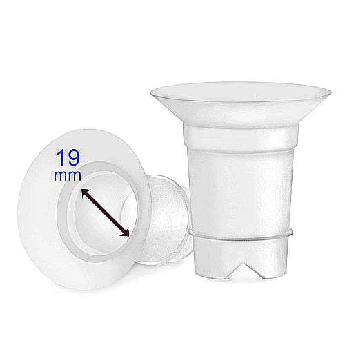 Maymom Flange Inserts 19 mm for Medela and Spectra 24 mm Shields/Flanges. Use with Medela Freestyle, Harmony and Sonata to Reduce 24mm Nipple Tunnel Down to 19 mm; 2pc/Each