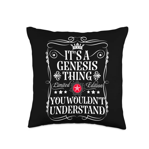 Funny Vintage Genesis Name T-Shirts And Gifts Genesis Name Its A Genesis Thing You Wouldn't Understand Throw Pillow