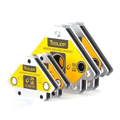 TOOLIOM Arrow Welding Magnets 4Pcs 25LB & 50 LB Strong Hold Magnetic Welding Holder Welder Magnet Set Welding Accessories