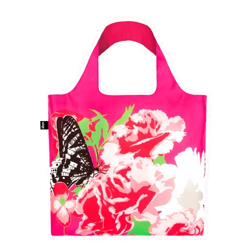 LOQI Prima Carnation Reusable Shopping Bag, Multicolor