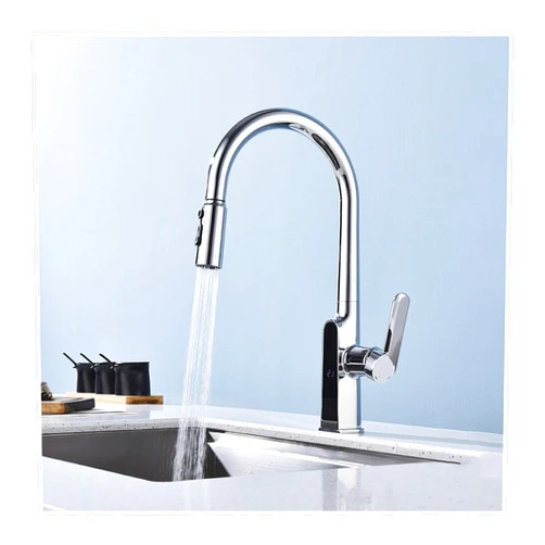 ASCDAP Touchless Kitchen Sink Faucet,LED Digital Temperature Display Kitchen Faucet with Pull Down Sprayer and 3 Modes,Single Handle Brass Kitchen Mixer Sink Tap,Chrome