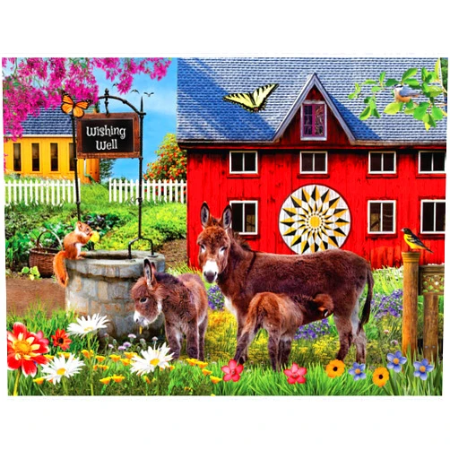 KI Puzzles 550 Piece Puzzle for Adults Make A Wish Baby Karen Burke Country Jigsaw 18x24 by KI Puzzles