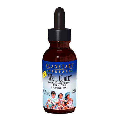Planetary Herbals Well Child, Alcohol Free, Echinacea-Elderberry Herbal Syrup - 2 Fluid oz