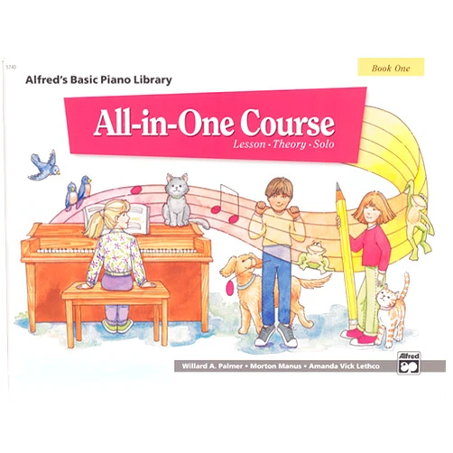 By Willard A. Palmer (Author), Morton Manus (Author), Amanda Vick Lethco (Author) & 0 more All-in-One Course for Children: Lesson, Theory, Solo, Book 1 (Alfred's Basic Piano Library)