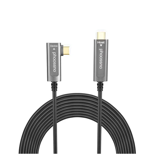 phoossno USB C to C Fiber Optical Cable USB 3.1 Type C Cable 10Gbps 33FT Compatible with Microsoft Azure Logitech Camera Aver &Vaddio & Barco ClickShare Touch Screen Kinect Intel RealSense