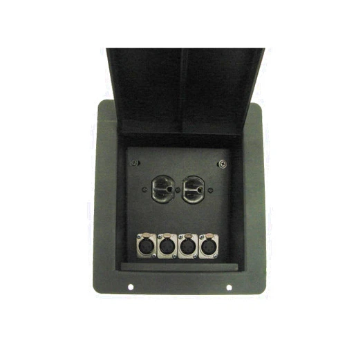 Pro-Craft ProCraft Pro Audio Recessed Stage Floor Box.1 AC Duplex 4 Channel Any Config …