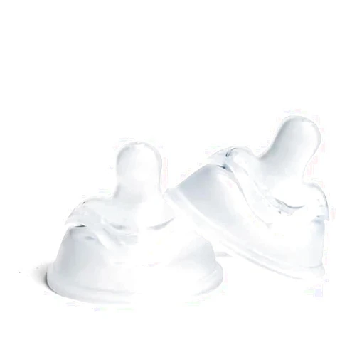Herobility Double Anti-Colic Silicone Nipples, Baby Bottle Teats, Breast Like Shaped Nipples - Fits Herobility's & Eco Baby Bottles | Pack of 2 (Extra Large Size)