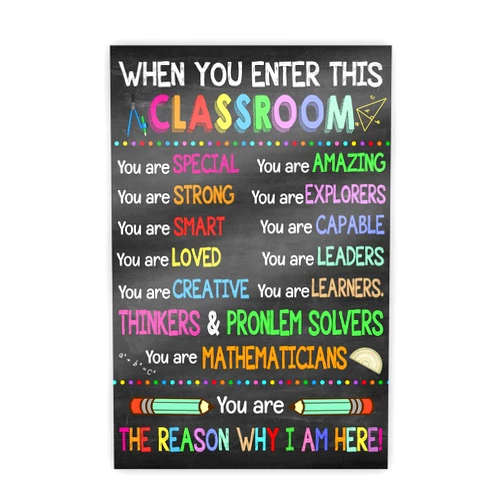 Jinniee When You Enter This Classroom, You Are Mathematicians Posters Maths Class Poster Mathematics Pediatric Poster Math Classroom For for Middle School and High School Maths Teacher Supplies