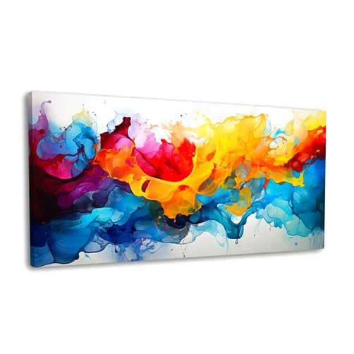 Cpwaxf Abstract Canvas Art Wall Decor Colorful for Living Room Fantasy Multicolor Artwork Prints Modern Painting Pictures for Bedroom Bathroom Office Dining Home Décoration Ready to Hang 40
