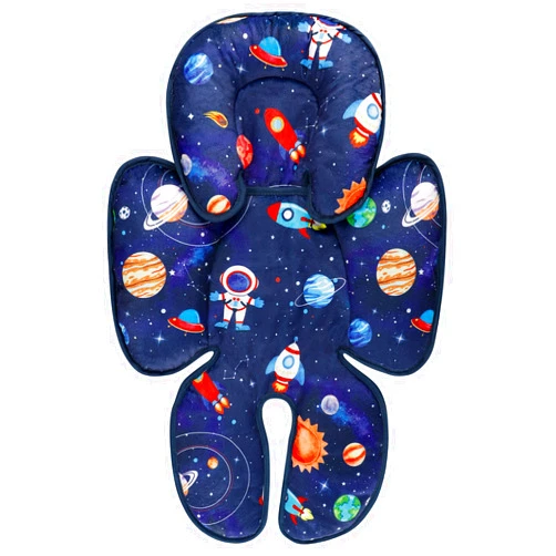 SWESEN Baby Car Seat Head & Body Support, Infant Carseat Insert, Newborn Headrest Cushion for Strollers, Bouncers, Swing, Space Planet