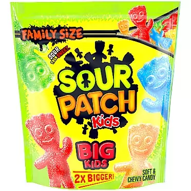 SOUR PATCH KIDS Big Soft & Chewy Candy, Family Size, 1.7 lb Bag