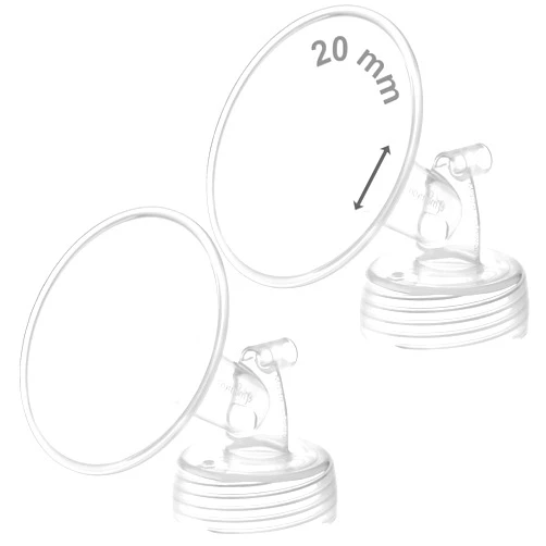 Maymom Wide Neck Pump Part for Spectra S1/S2 Pumps; Incl Wide Mouth Flange; Not Original Spectra Flange; Replaces Spectra Shield (20 mm Two Flanges)