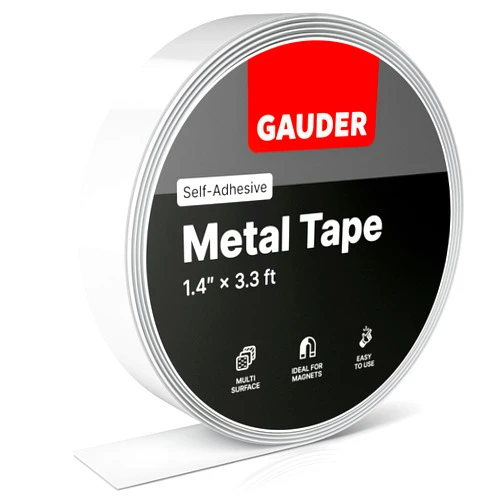 GAUDER Metal Tape Self Adhesive | Ferrous Tape for Magnets | Metallic Steel Strip
