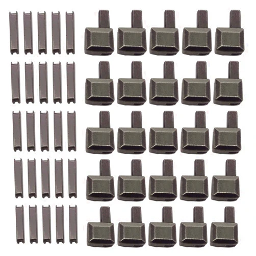 Warmsky KUYLENT 20 Sets #10 Metal Zipper Latch Slider Retainer Insertion Pin Zipper Bottom Zipper Stopper Zipper Repair Kit for Zipper Repair Zipper Repair Kit (Dark Gray)