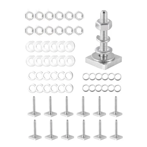 Moroinriz T Slot Bolts for Thule, Yakima Roof Rack Cross Bars, Platform, Cargo Basket, Stainless Square T Track Bolt Adapter to Secure Bike/Ski/Kayak Rack, Solar Panel, Awning