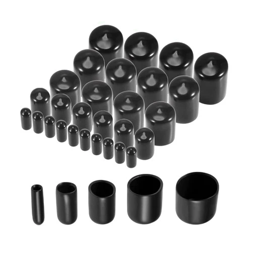 HANXOZU 50pcs Round Rubber End Caps 1/8