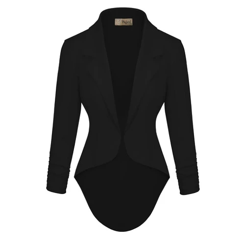 Hybrid & Company Womens Casual Work High Low Blazer Jacket - JK45590
